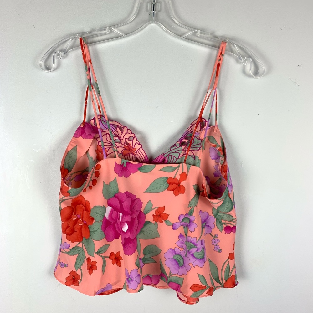 Victoria’s Secret Gold Label Floral Silk Crop Top - Picture 6 of 6